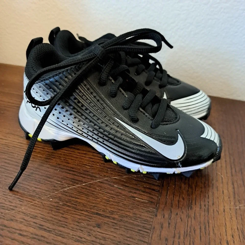 Nike Vapor Ultrafly Keystone Kids Baseball Cleats Black White 844862-010 10C